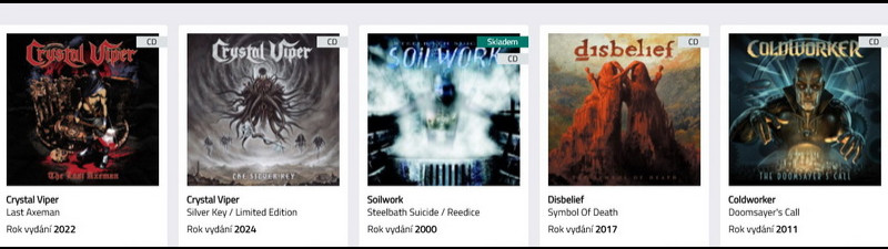 Akce Listenable Records. V�e za 249,-