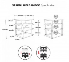 HIFI / HIFI / Hi-Fi stolek / Norstone:Stbbl Bamboo