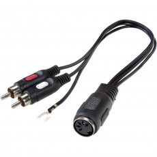 Gramofony / GRAMO / Redukn kabel DIN5 zsuvka na 2xRCA zstrka+uzemnn