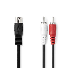 HIFI / HIFI / Kabel DIN5 zstrka / samec na 2xRCA / zstrky / 1m