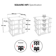 HIFI / HIFI / Hi-Fi stolek / Norstone:Square Hifi