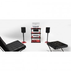 HIFI / HIFI / Hi-Fi stolek / Norstone:Esse Hifi / Black / Red Glass