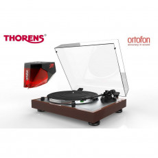 Gramofony / GRAMO / Gramofon Thorens TD 402 DD / Walnut+Ortofon 2M Red