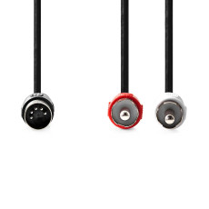 HIFI / HIFI / Kabel DIN5 zstrka / samec na 2xRCA / zstrky / 1m