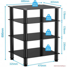 HIFI / HIFI / Hi-Fi stolek / HTP Hifi Rack 2 / Black