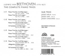4CD / Beethoven / Kompletn klavrn tria / Sukovo trio / 4CD