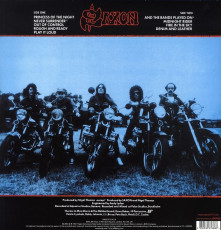 LP / Saxon / Denim And Leather / Red,Black Splatter
