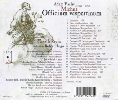 CD / Michna Adam Vclav / Officium Vespertinum / Capella Reiga
