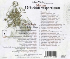CD / Michna Adam V�clav / Officium Vespertinum / Capella Reiga