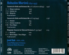 CD / Martin Bohuslav / Violin Concertos / Suk J.