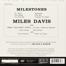 CD/SACD / Davis Miles / Milestones / Hybrid SACD / Mono / MFSL