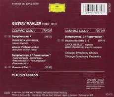 2CD / Mahler / Symphonies Nos.2 & 4 / 2CD / Abbado