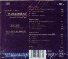CD / Brahms Johannes / Sonty pro housle a klavr / Suk,Skoda