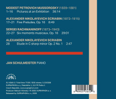 CD / Schulmeister Jan / Musorgskij,Skrjabin,Rachmaninov:Klav�r