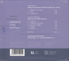 CD / Sucho & Penderecki / Sonatas For Violin And Piano / Digipack