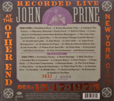 2CD / Prine john / Live At The Other End, December 1975 / RSD / 2CD
