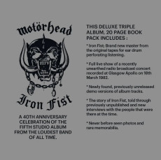 3LP / Motrhead / Iron Fist / 40th Anniversary Edition / Vinyl / 3LP