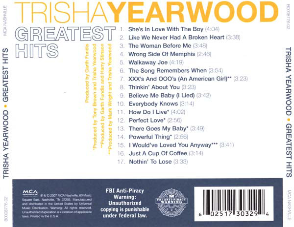 Yearwood Trisha CD Greatest Hits Musicrecords