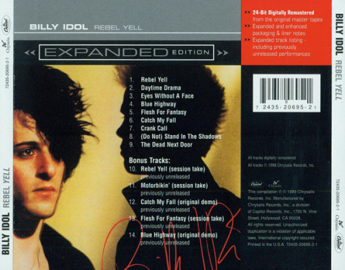 CD / Idol Billy / Rebel Yell / Bonus