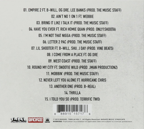 CD / Boosie Badazz / Thrilla Vol.1 / Digipack