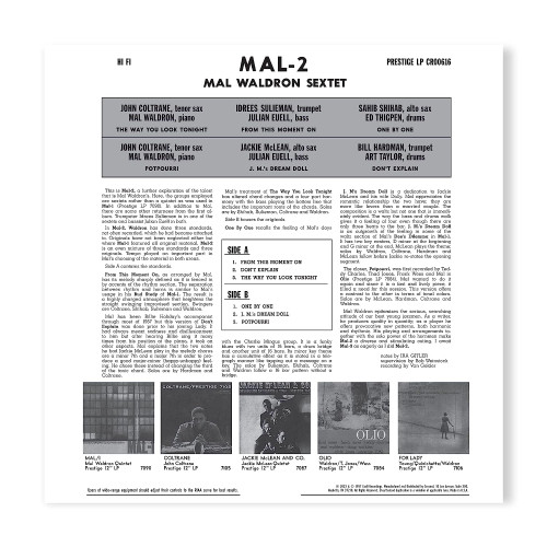 LP / Waldron Mal Sextet / Mal / 2 / Vinyl