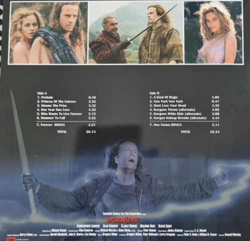 LP / Queen / Highlander / Soundtrack / Vinyl