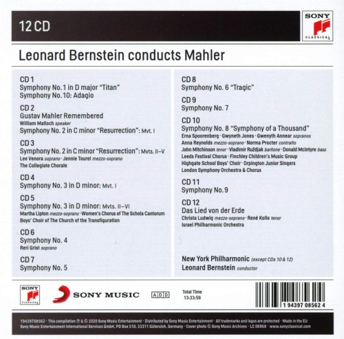 12CD / Bernstein Leonard / Conducts Mahler / 12CD