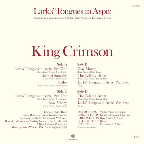2LP / King Crimson / Larks' Tongues In Aspic / 50th Anniv. / Vinyl / 2LP