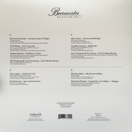 UHQR / Various / Burmester:Selection Vol.1 / 45 rpm / Vinyl / 2LP