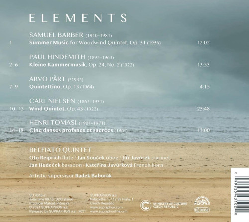 CD / Belfiato Quintet / Elements / Nielsen,Hindemith,Barber,Tomasi..