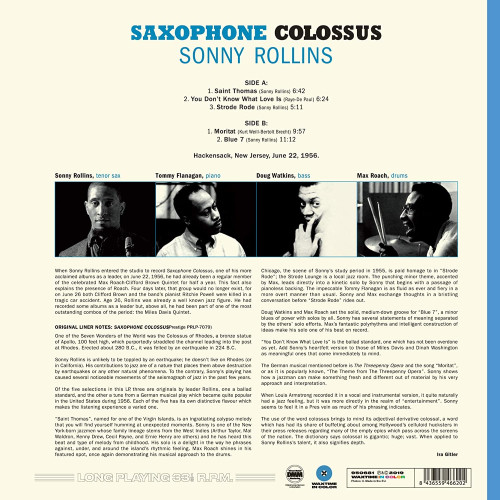 LP / Rollins Sonny / Saxophone Colossus / Vinyl