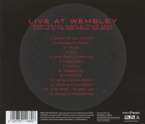 CD / Babymetal / Live At Wembley