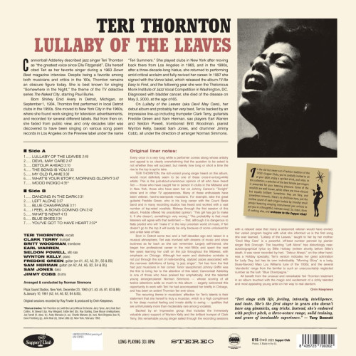 LP / Thornton Teri / Lullaby of the Leaves / 180gr. / Vinyl