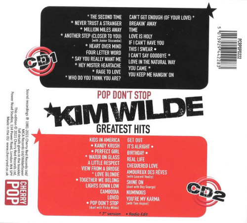 2CD / Wilde Kim / Pop Don't Stop / Greatest Hits / 2CD