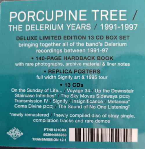 13CD / Porcupine Tree / Delerium Years 1991-1997 / 13CD DeLuxe Box