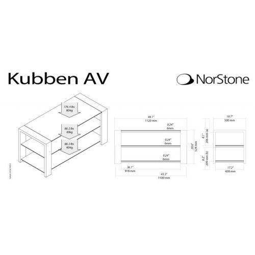 HIFI / HIFI / Hi-Fi stolek / Norstone:Kubben AV