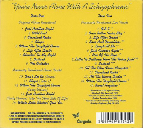 2CD / Hunter Ian / You Are Never Alone With A Schizophrenic / 2CD