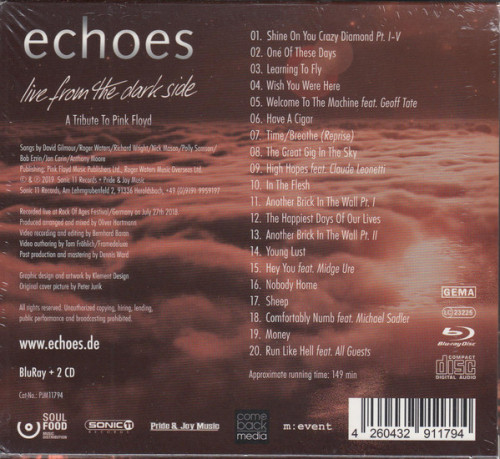 Blu-Ray / Echoes / Live From The Dark Side / Blu-Ray / BRD+CD