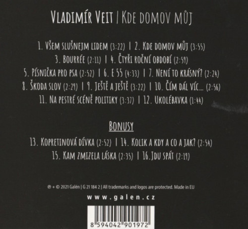 CD / Veit Vladim�r / Kde domov m�j / Digipack
