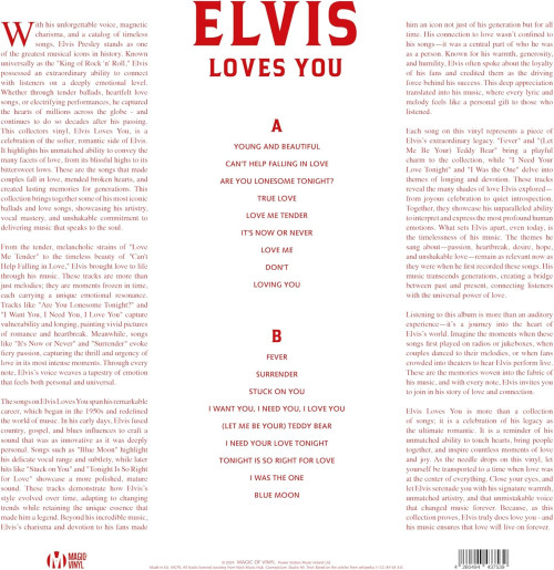 LP / Presley Elvis / Elvis Loves You / Coloured / Vinyl