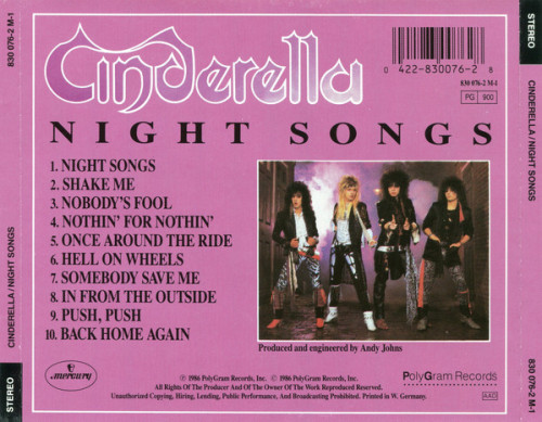 CD / Cinderella / Night Songs