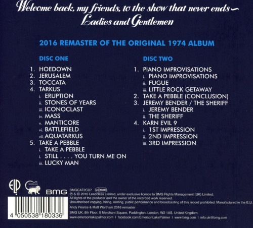 2CD / Emerson,Lake And Palmer / Welcome Back My Friends To... / 2CD