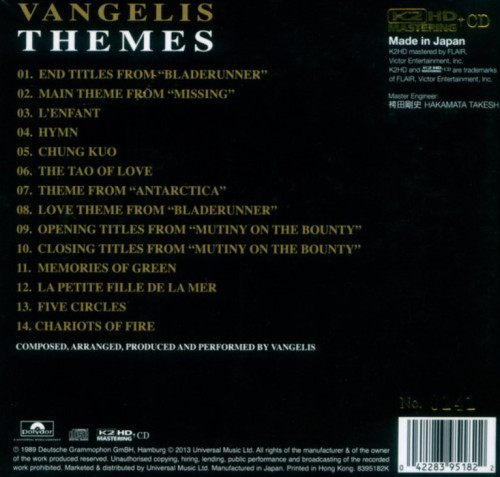 HQCD / Vangelis / Themes / K2HD Mastering 24-bit 100kHZ Master