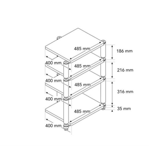 HIFI / HIFI / Hi-Fi stolek / Norstone:Copenhagen Module 2 / 26,3cm / 1ks