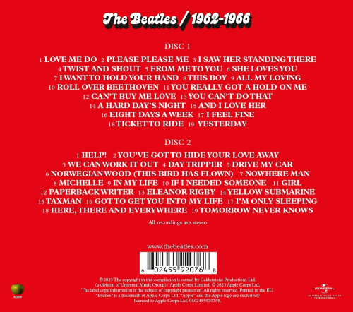 2CD / Beatles / 1962-1966 / Red Album 2023 Edition / 2CD