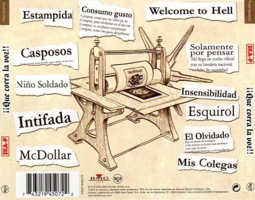 CD / Ska-P / Que Corra La Voz !!