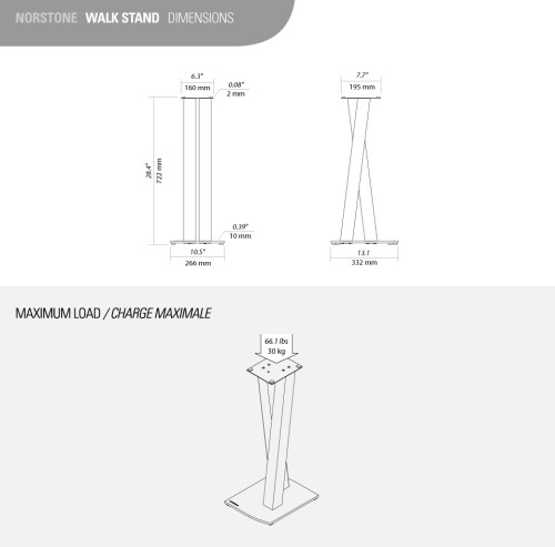 HIFI / HIFI / Stojan pro repro / Norstone Walk Stand / 2ks